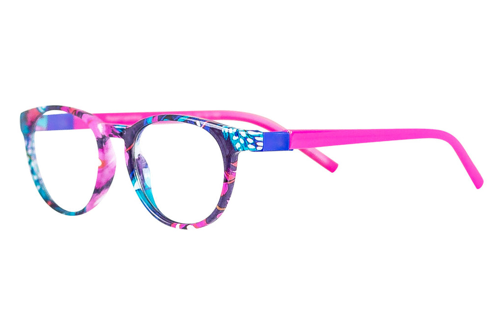Blue Light Glasses - Champion | Purple/Pink Feather Print| by MEsquad Kids