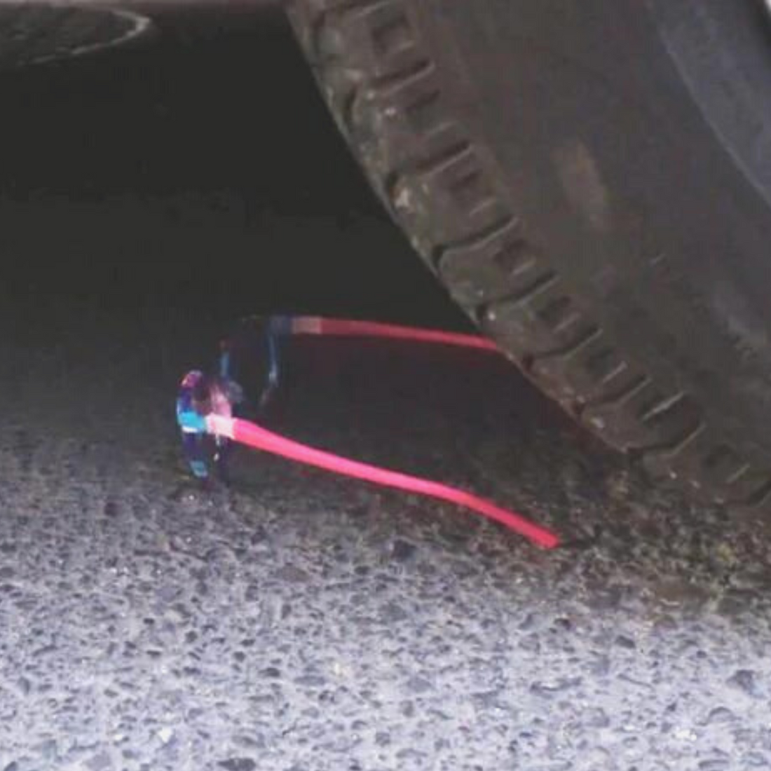 Car running over MEsquad nearly-indestructible, durable, unbreakable frames 